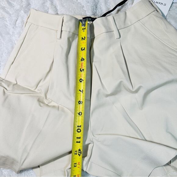 41 Hawthorn Size 4 Becca high rise Cream Chino pleated Shorts NWT career casual - Picture 6 of 12